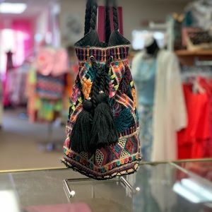 Johnny way embroidered crossbody purse